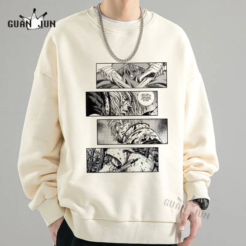 Vinland Saga Men Women Sweatshirt Fall Harajuku Thorfinn Karlsefni Hoodie Long Sleeve O-neck Sweatshirts Causual Pullover Unisex