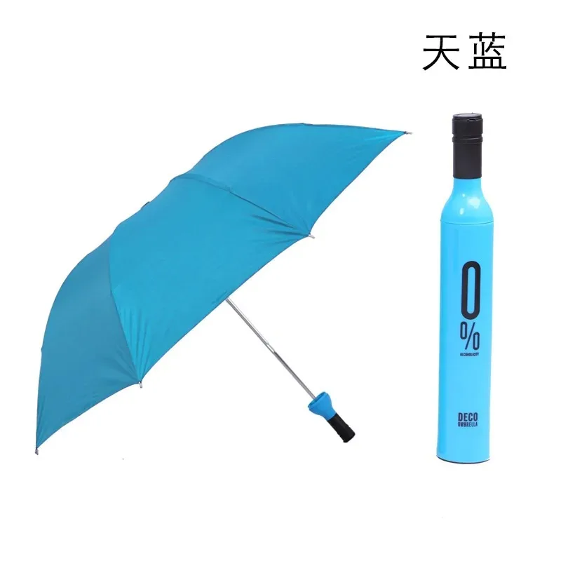 Folding Umbrella Wine Bottle Umbrella Sunny Umbrella Creative Umbrella Rose Umbrella Sunshade Umbrella