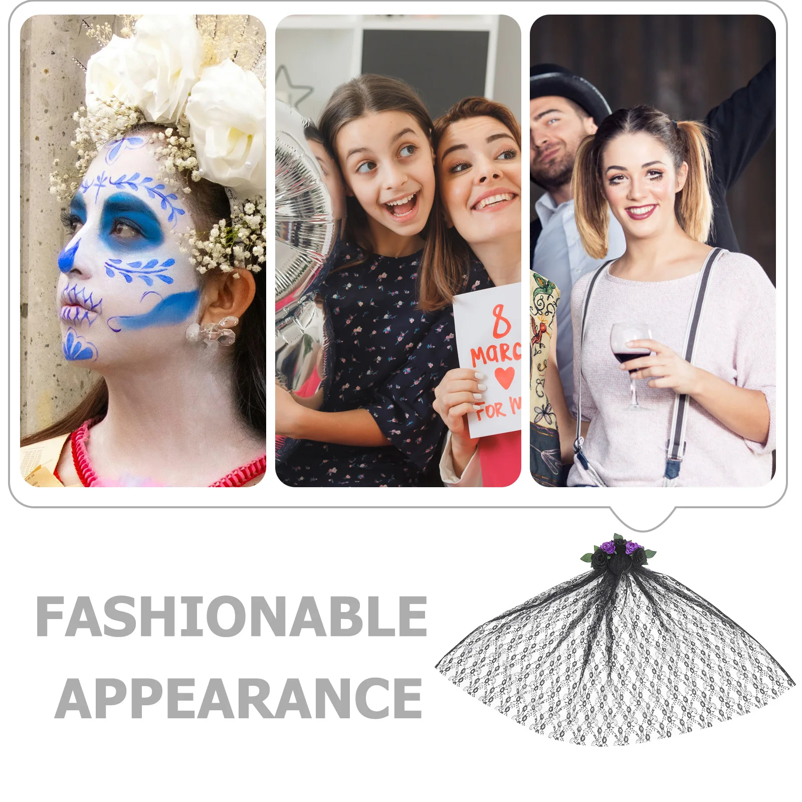 

Rose Flower Headband Halloween Party Hair Hoop Cosplay Accessory Adult Costume Decor Lightweight Comfortable Headdress