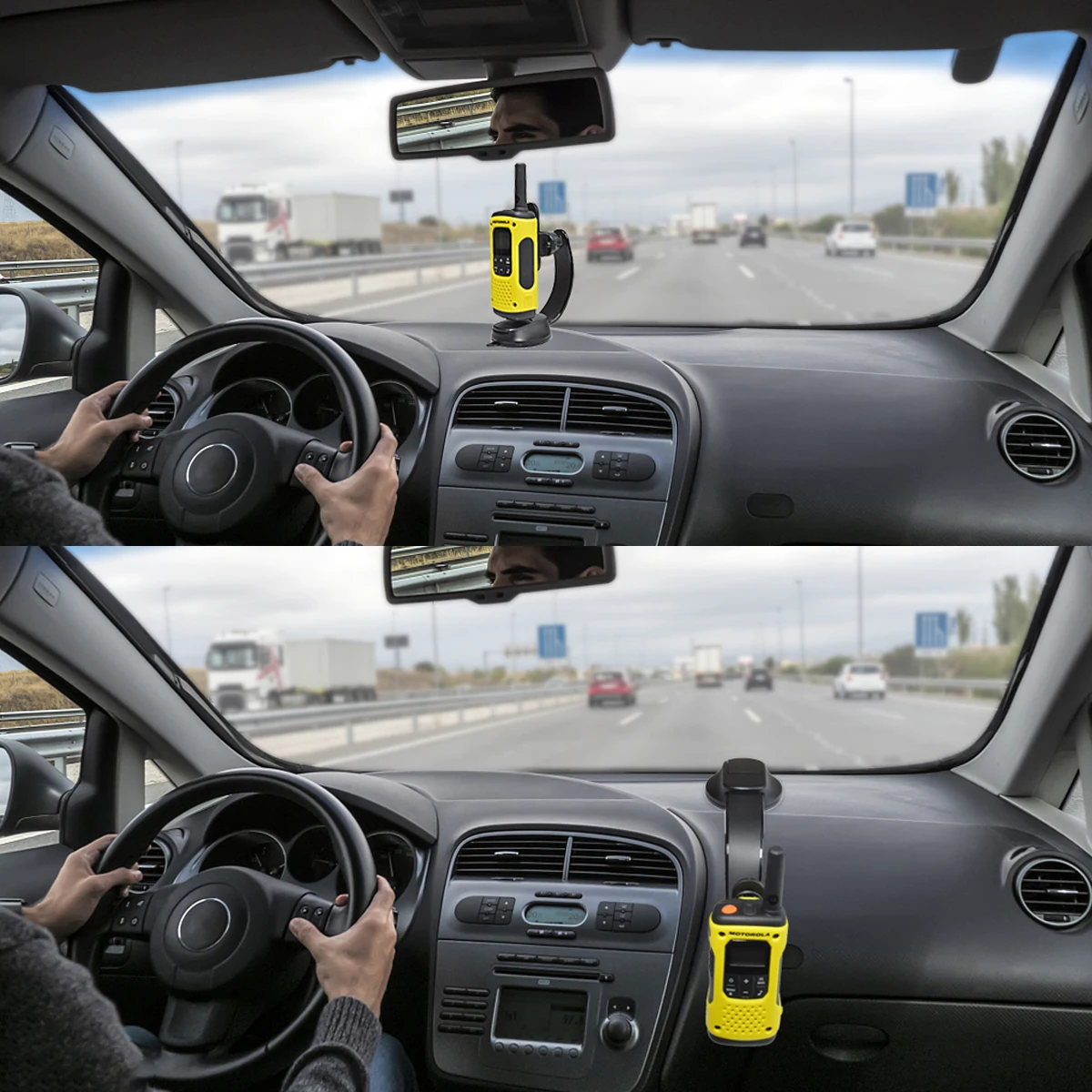 Автомобильная присоска, держатель для рации, лобовое стекло/приборная панель/окно для грузовика, присоска с гибкой шеей, автомобильный ручной держатель для радиоприемника, крепление