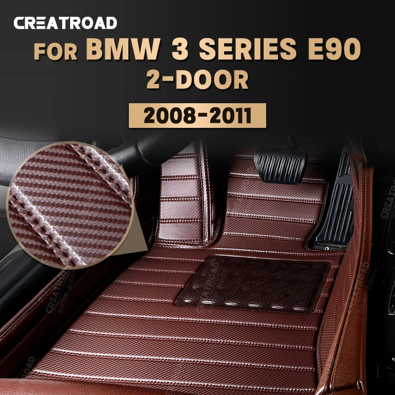 

Custom Carbon Fibre style Floor Mats For BMW 3 Series F30（2-Door）2008-2011 09 10 Foot Carpet Cover Auto Interior Accessories