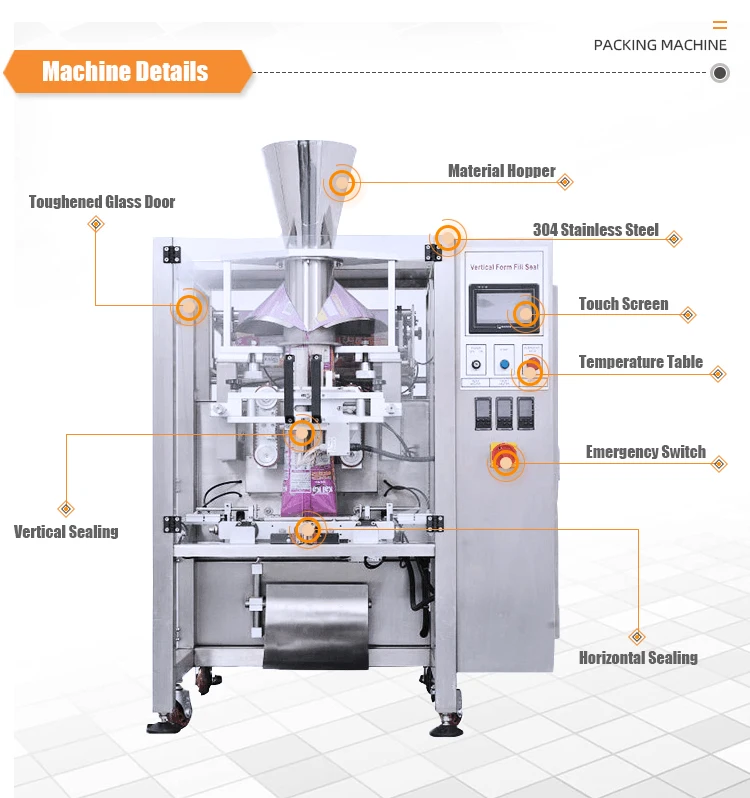 FOODLINE VFFS Packaging Machine Film Deviation Correction VFFS Packer For Stable Film Transport In Long‑run Packing Process