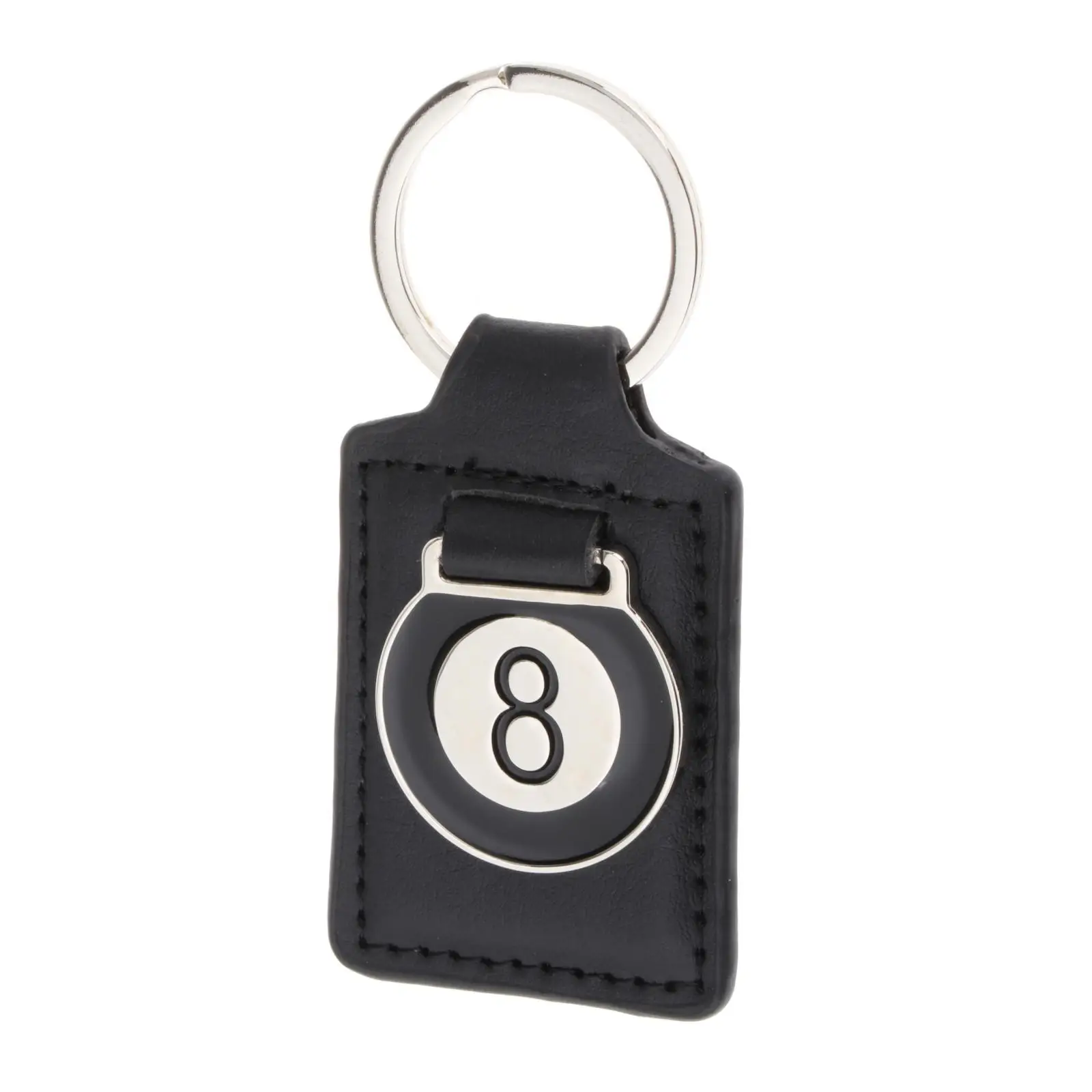 Creative Billiard Pool Keychain PU Metal Key Ring Holder for Home Car Keys Handbag Pendant Gift
