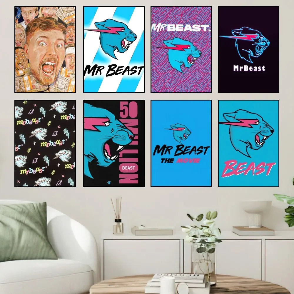 

Game Blogger M-MrBeast Poster Prints Wall Painting Bedroom Living Room Decoration Office Home