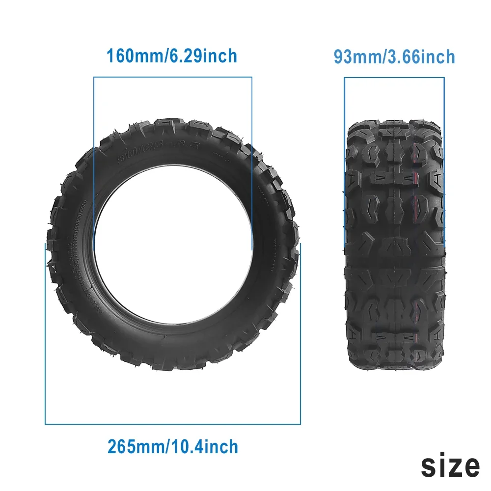 90/65-6.5 Schlauchloser Reifen für Dualtron Thunder Ultra, Kaabo Wolf Warrior 11, Zero 11X und Kugoo G Booster – Detail 17