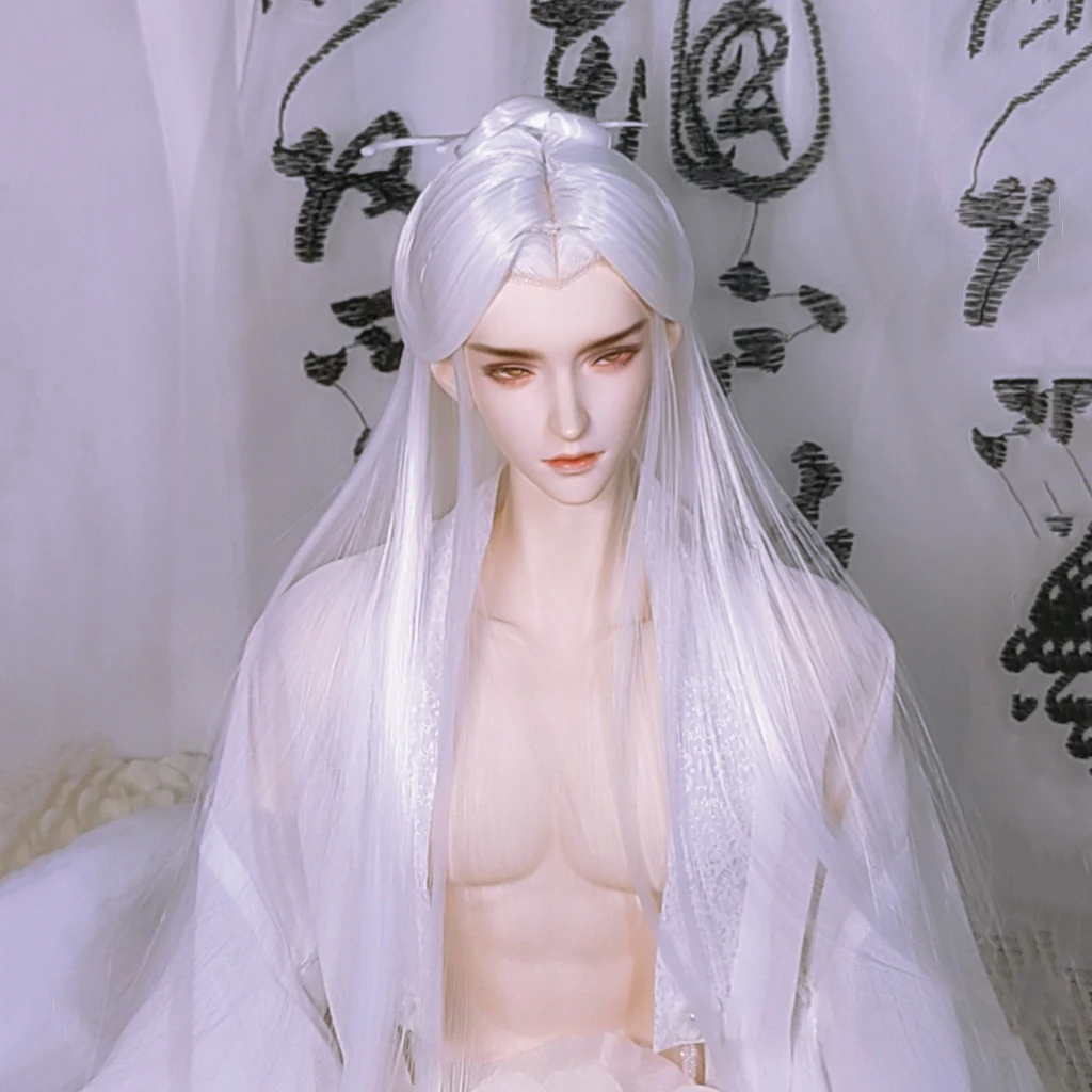 

1/3 Scale BJD Doll Wigs Ancient Costume Chinese Hanfu Long Hair Samurai Wig For SD13 Girl SSDF ID72 Uncle Accessories A1906