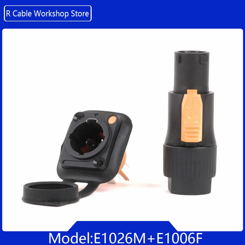 2 Stuks 3 Pins IP65 Waterdichte Vergrendeling Powercon Connector 20A 250V Power Stekker Of Vrouwelijke Chassis Socket connector