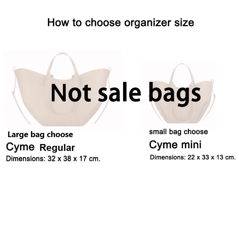 Insert Organizer For Cyme Tote Bag , Lining  Storage Pouch And Organization Inner Liner Purse Fit For Cyme Mini Tote