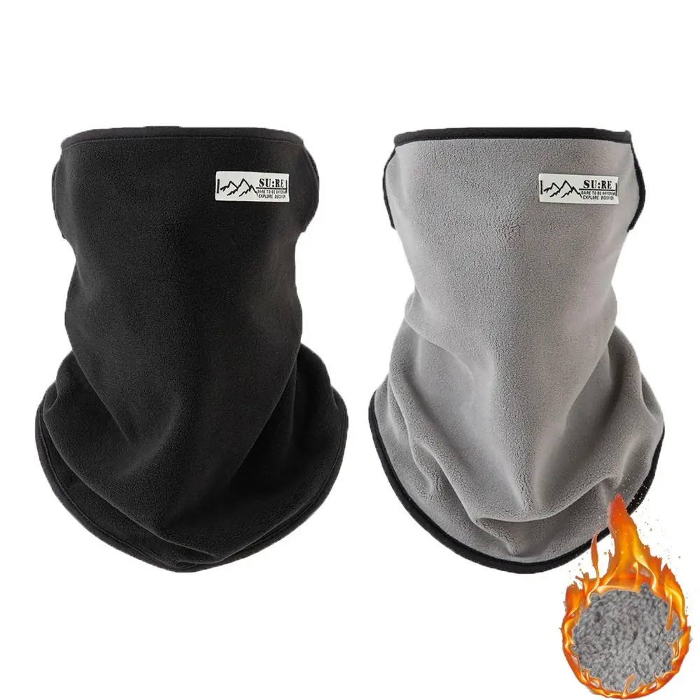 Fashion Soft Fleece Neck Warmer Plush Thick Ski Tube Scarf Half Face Mask For Winter Outdoor