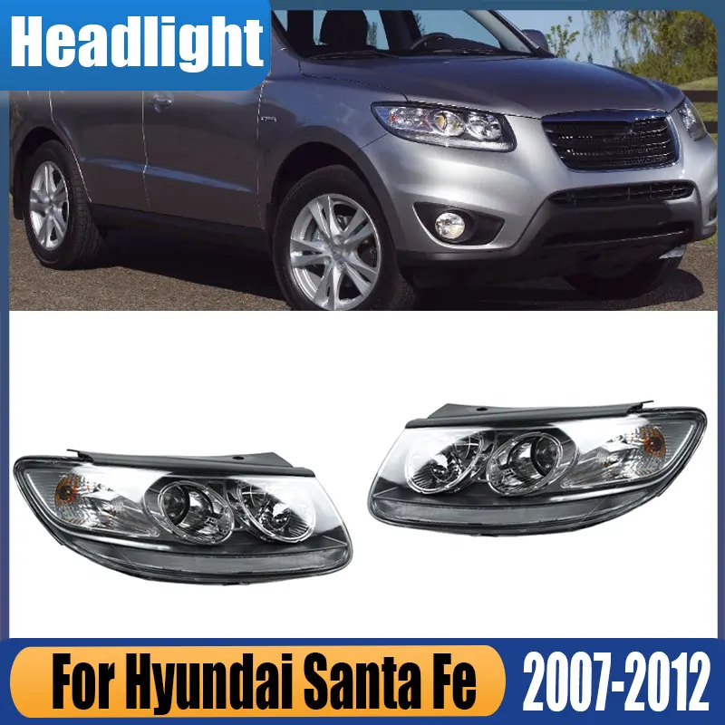 For Hyundai Santa Fe 2007 2008 2009 2010 2011 2012 Car Front Bumper Halogen Headlight Head Light Signal Light Assembly HY2502156
