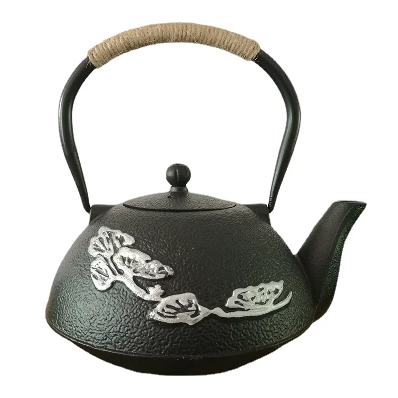 

1200ml Ginkgo Handmade Cast Iron Pot with Tea Filter, Boiling Water, Tea Making Tea Cooking Kung Fu Tea Puer Tea Tea Kettle