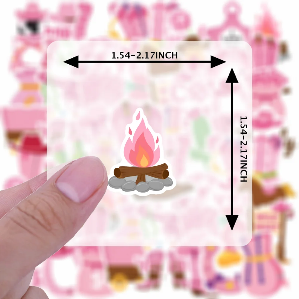 35pcs-50pcs Cute Country Stickers Colorful Rodeo Cowboy Stickers Teacher Reward Stickers For Suitcase Fridge Phone Luggage