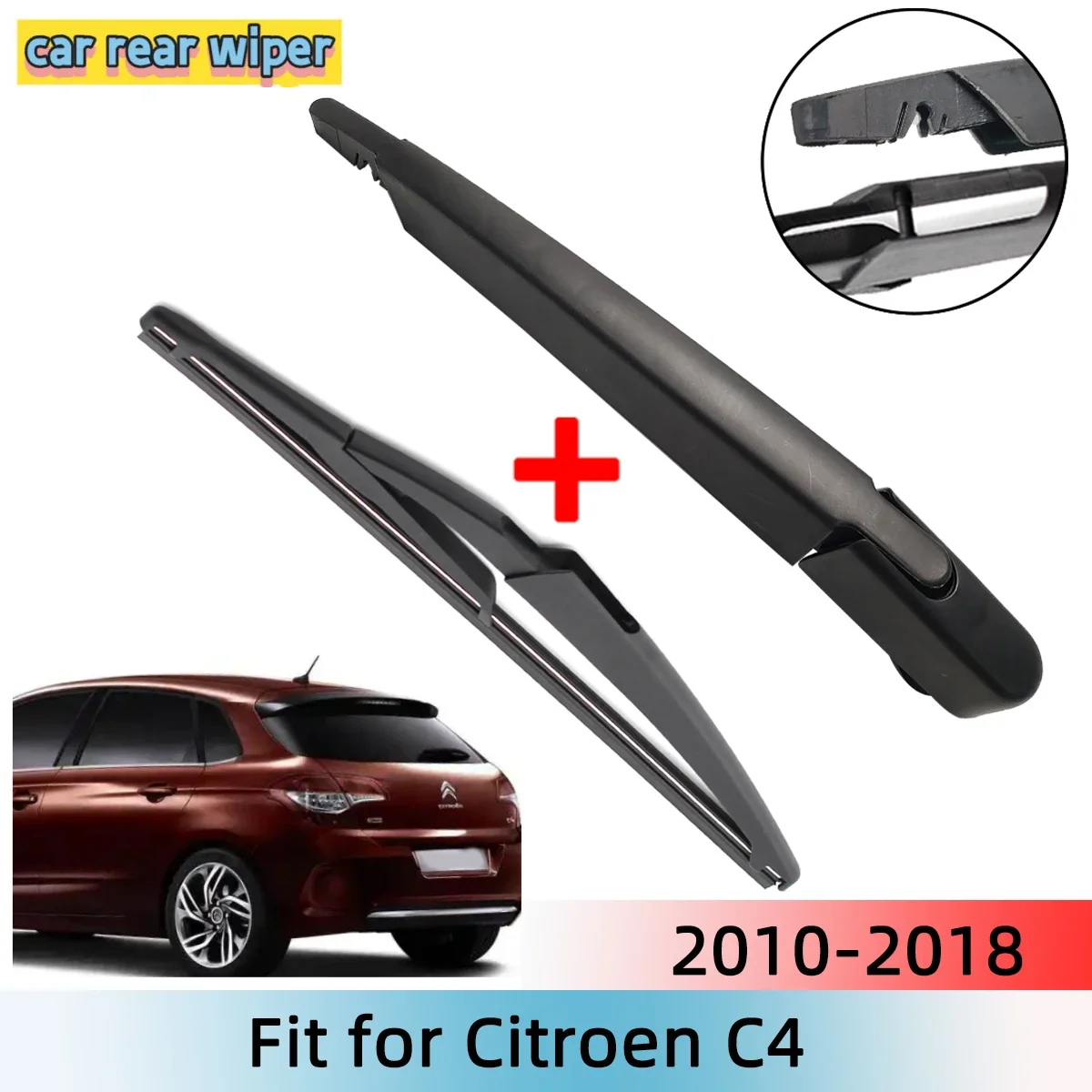 

Rear Wiper Blade & Arm Set Kit For Citroen C4 2010--2018 Windshield Windscreen Rear Window
