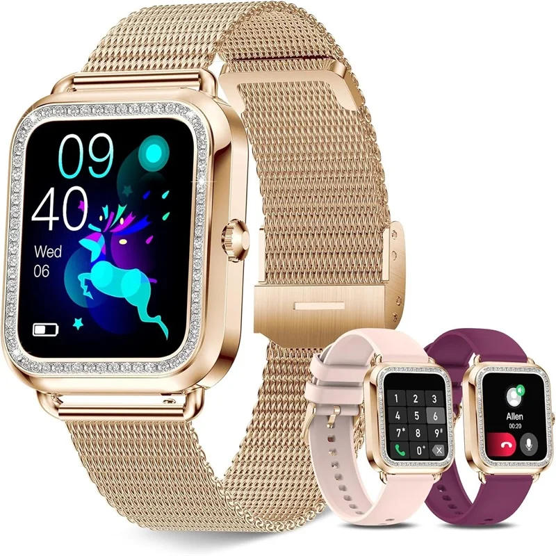 Women's Fashion Wearable Smartwatch (answer/dial), For Android And IPhone, Fitness Watch, AI Voice Function