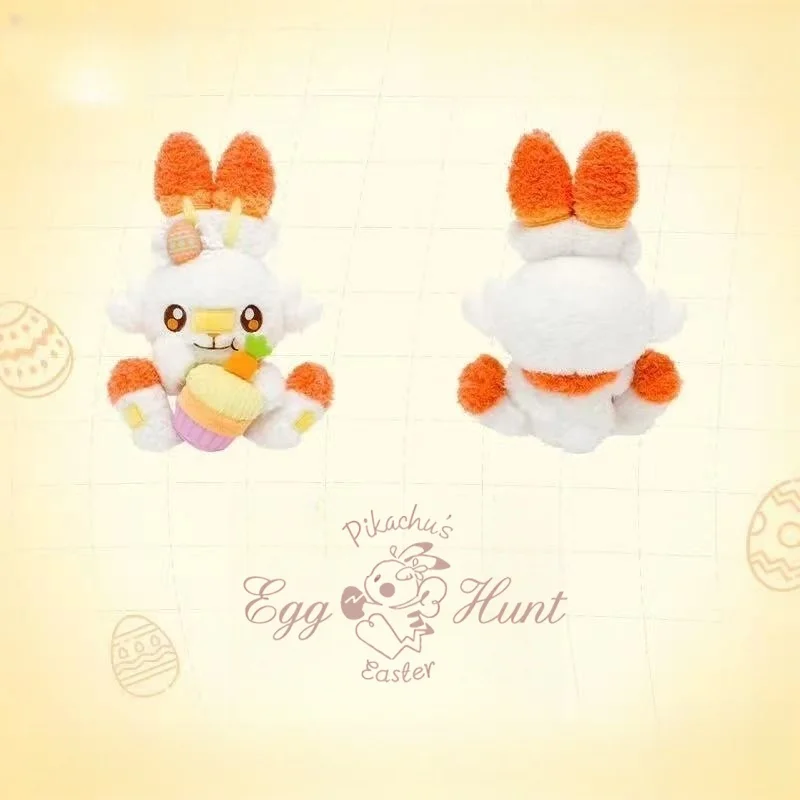 

Пасхальная серия Pokemon Pikachu, плюшевая игрушка Scorbun Pawmi, пасхальное яйцо, милый мягкий кавайный кролик