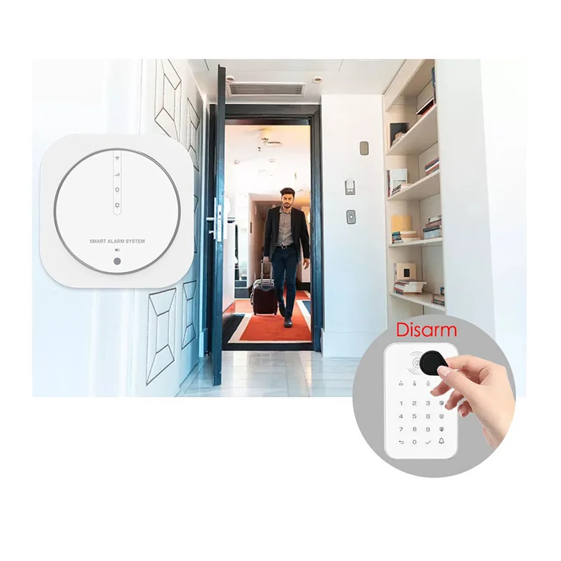 AS95-Graffiti إنذار ضد السرقة ذكي WIFI + GSM نظام إنذار مزدوج الشبكة ABS مضيف إنذار بدون شاشة