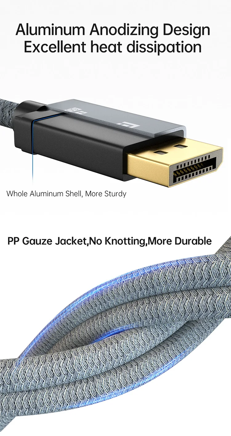 USB-C-zu-DisplayPort-Kabel 8K@60Hz, Typ-C-zu-DisplayPort-1.4-Kabel 4K@240Hz Thunderbolt 3 4 für MacBook Air Pro Samsung Telefon – Detail 12