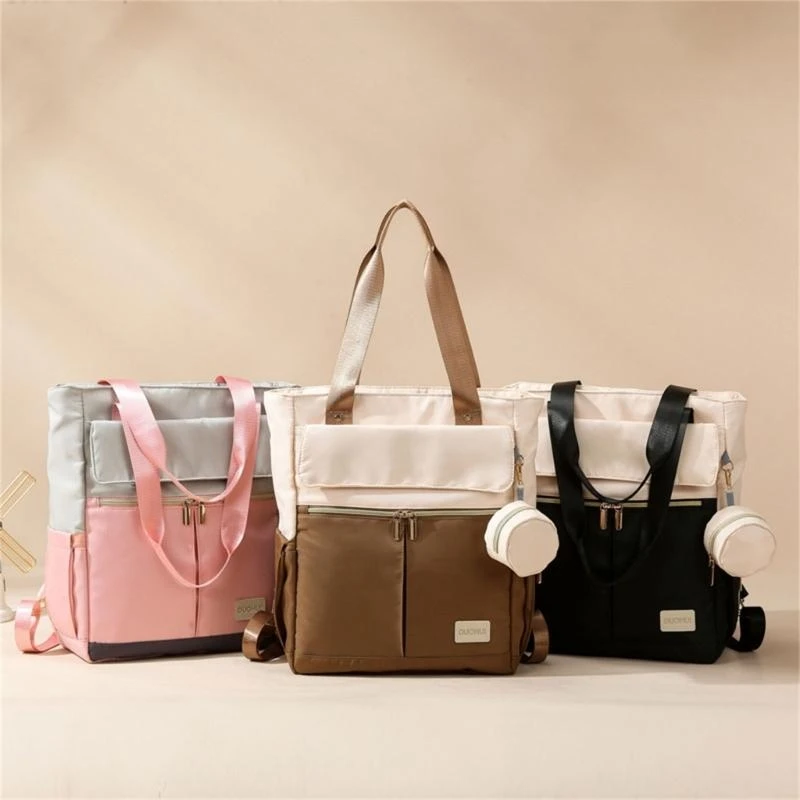 

Diaper Bag Splashproof Wear Resistant Bag Handbag Large Capacity Mom Bag