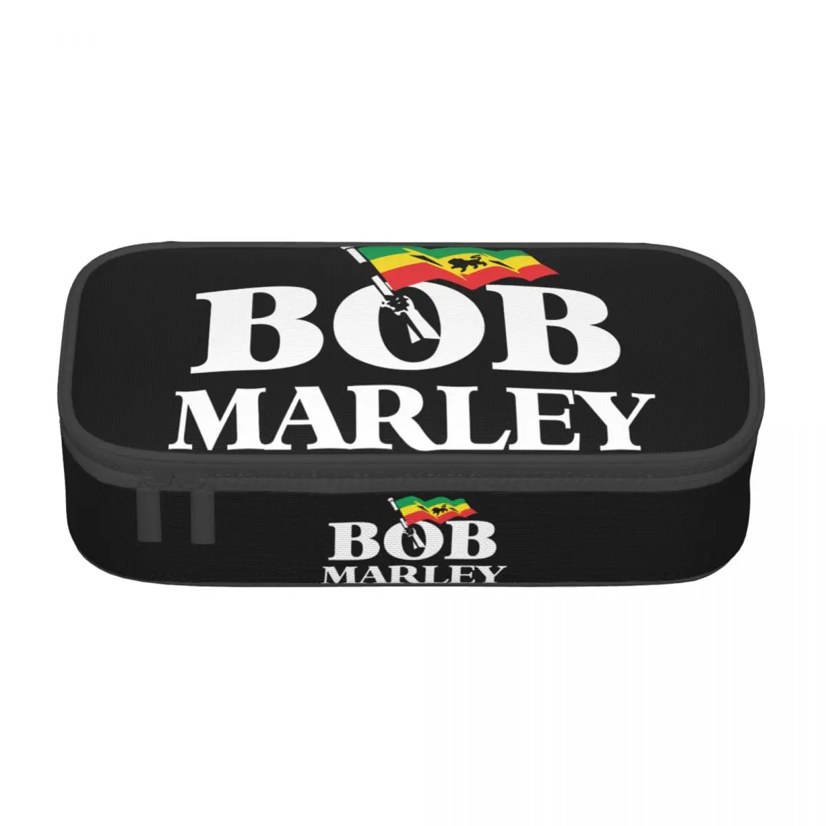 Custom Kawaii Jamaica Singer Reggae Rock Bob Marleys Pencil Cases for Boys Gilrs Large Storage Pen Box Bag Stationery