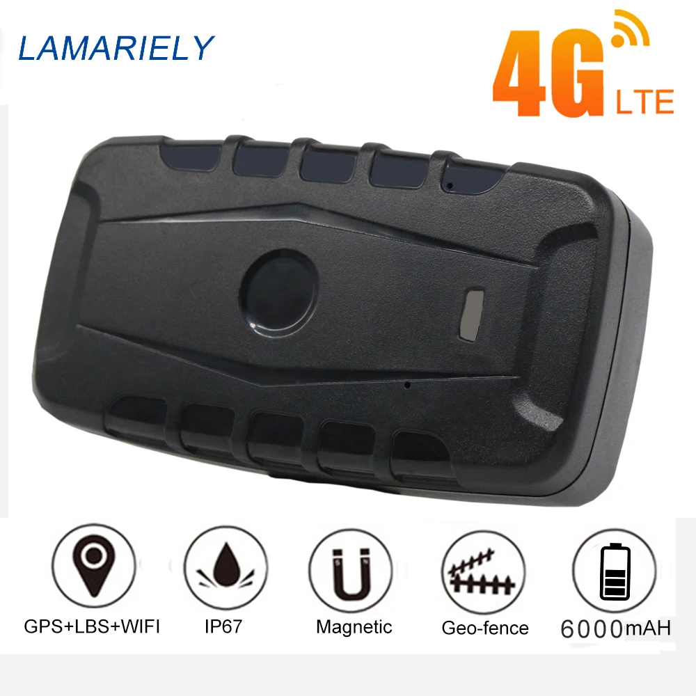 4G GPS Tracker Car Magnet 4G GPS Locator Car Tracker 4G 6000mAh GPS Tracker Waterproof Vehicle Voice Monitor Free APP Web