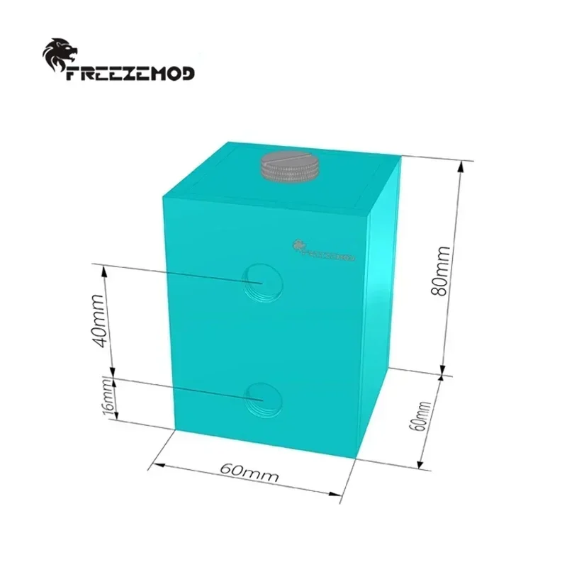 FREEZEMOD Mini Small Reservoir Fully Transparent For Computer/Laptop Watercooling, Acrylic Body, GQSX-T2