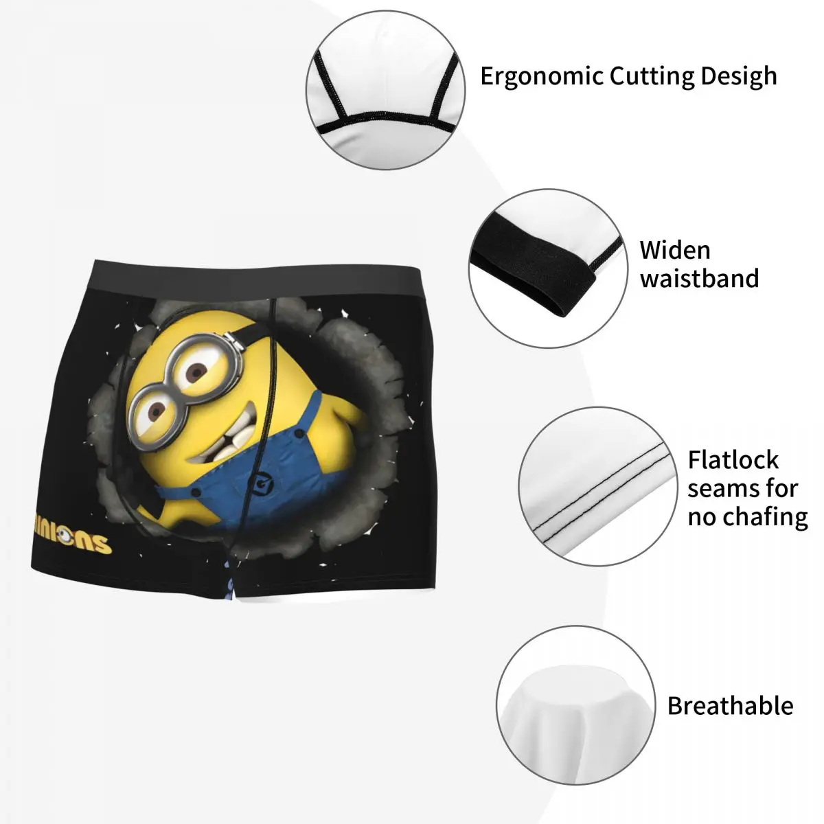 Despicable Me Minions-Calzoncillos de algodón para amantes, ropa interior Sexy, pantalones cortos, Bóxer