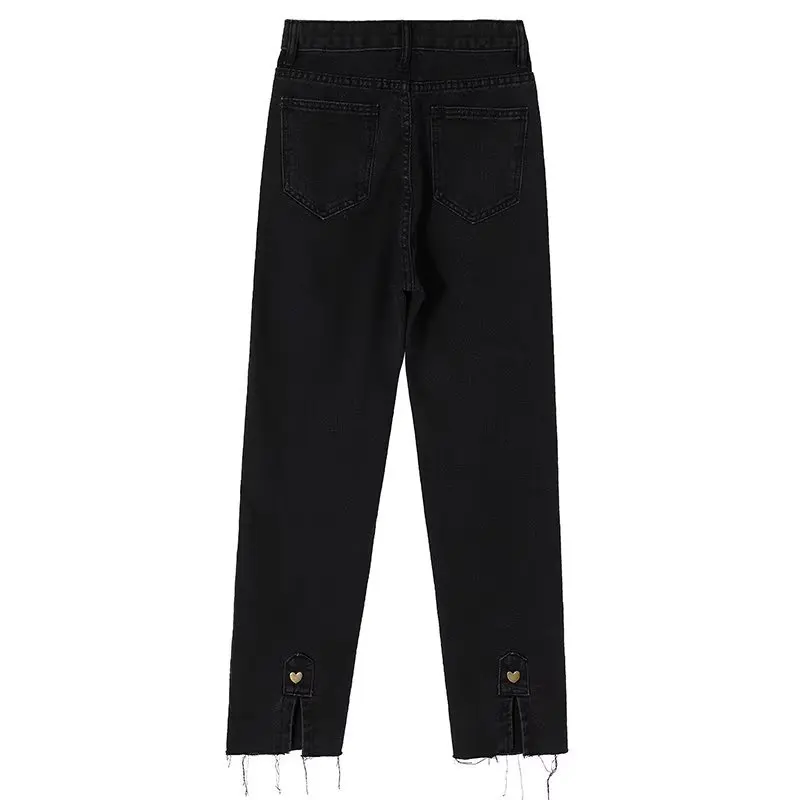 Taille haute coupe ajustée printemps automne Denim pantalon 2025 nouveau Sle mince Tube jean pour ort femmes neuf Points été mince
