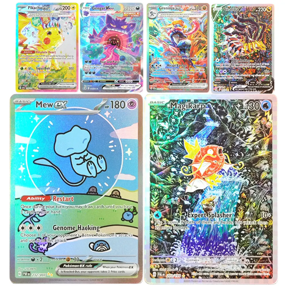 

Карта Pokemon PTCG Foil Proxy English Gengari Rayquaza Vmax Giratian Lugia V Mew Latias Latios EX Коллекционные коллекционные карточные игры