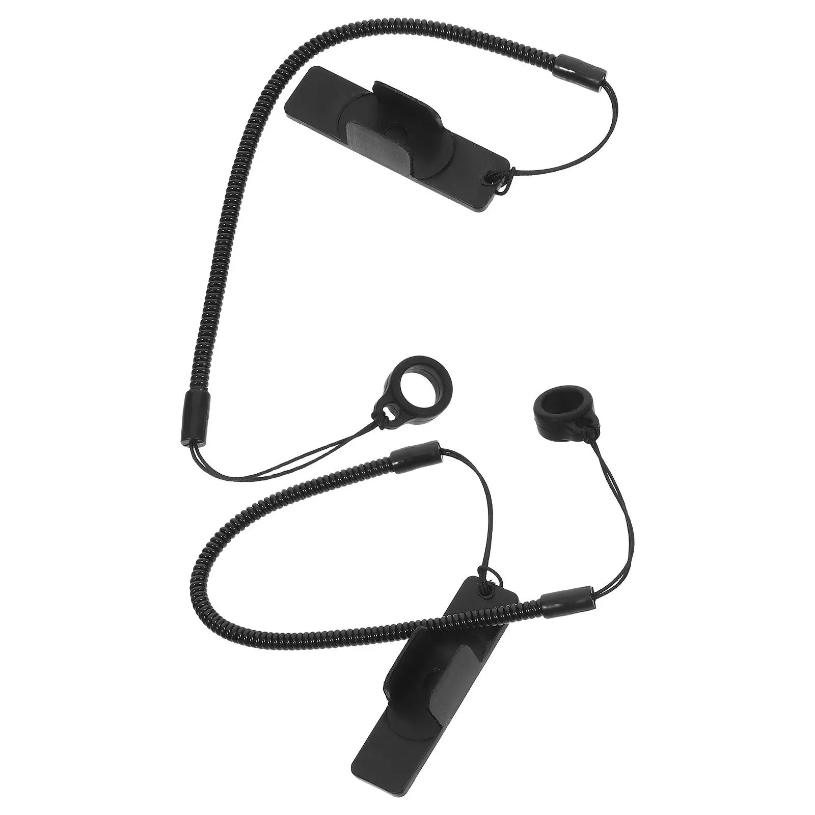 2Pcs Touchscreen Pen Tether Lanyard Elastic Retractable Stylus Strap with Sponge Glue Clip for Tablet Clipboard Office School