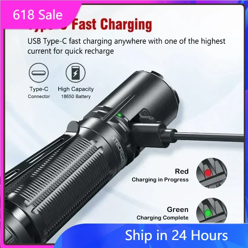 

KLARUS XT2CR pro LED Flashlight Torch 2100 Lumens USB-C Rechargeable High Intensity Portable Lighting