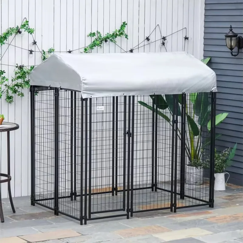 Outdoor Dog Kennel Heavy Duty Dog Cage Pet House Galvanized Steel Fence Dog Playpen Puppy Exercise Pen Chicken Coop
