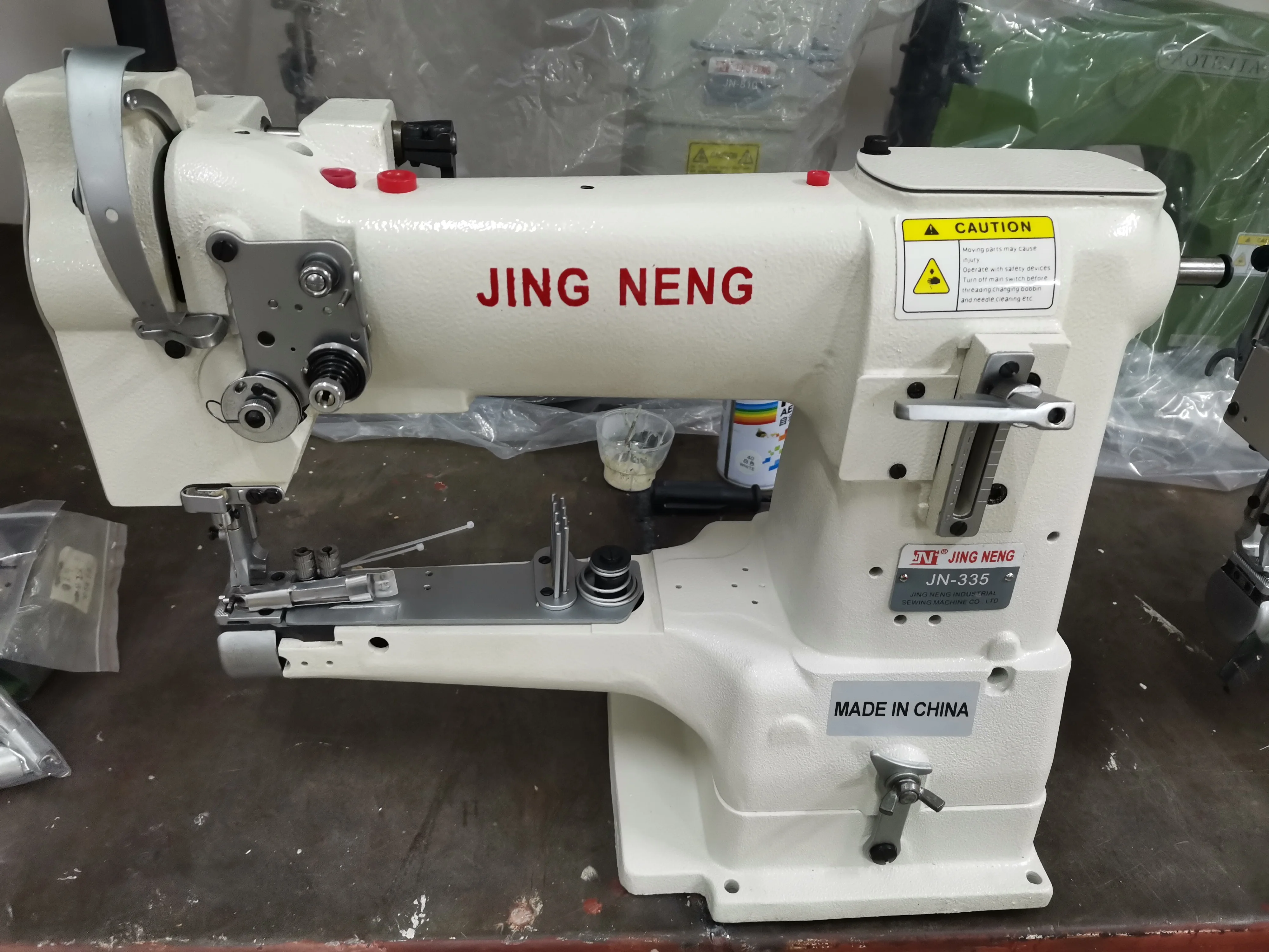 JN-335 Single Needle Cylinder Arm Tape Binding Sewing Machine Compound Feed Leather Bag Shoe Industrial Sewing Machine