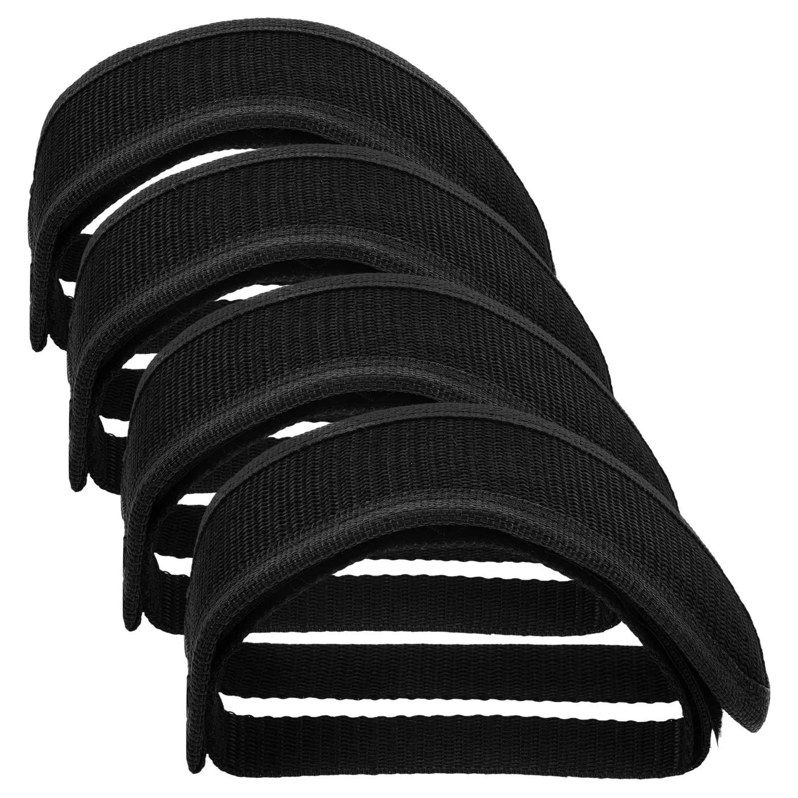 

4 pcs Bike Pedal Straps Adjustable Durable Nylon Feet Straps for Mountain Bike Black Anti Skid Strap Pedals