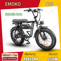 Emoko C99 E-bike 250W Motor 48V20AH Battery Hydraulic Brake Electric Bike 20*4.0 Inch Fat Tire Off-Road Electric Bicycle