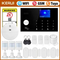 KERUI-alarma antirrobo G30 para protección de seguridad del hogar, con pantalla de temperatura y humedad, sistema de alarma WIFI GSM, aplicación inteligente Tuya
