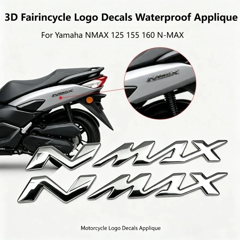 3D Fairing Emblem Stickers For Yamaha NMAX 125 155 160 N-MAX Motorcycle Logo Decals Waterproof Applique