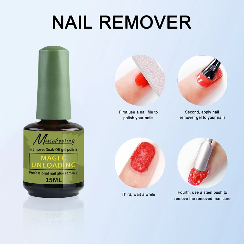 Magiczny płyn do usuwania lakieru do paznokci, szybki preparat do usuwania żelu, czysty płyn do usuwania lakieru UV, do usuwania lakieru semi-permanentnego, narzędzia do usuwania lakieru do paznokci, manicure