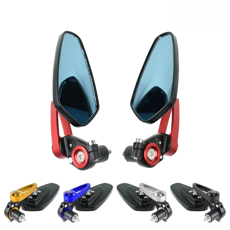 

For Motorcycle Scooter Anti-dazzling Aluminum Side Mirrors Bar End Rear View Mirrors Universal