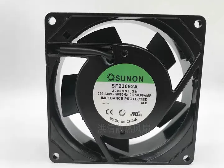 

Free shipping original SF23092A 2092HSL GN 220-240V 0.07/0.06AMP 9225 cooling fan