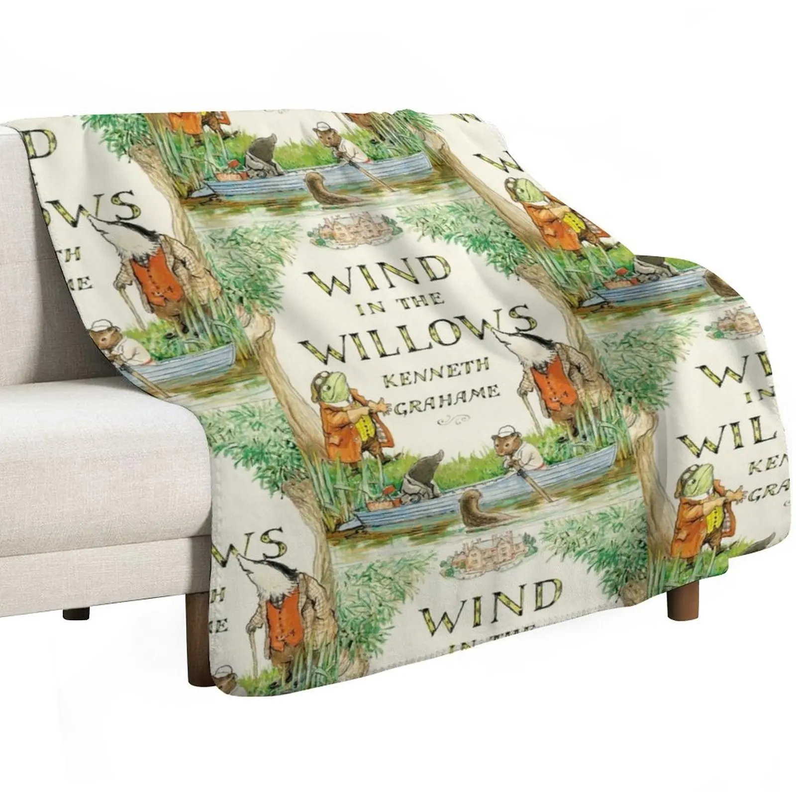 Wind in The Willows Book Cover Throw Blanket Thermals For Travel Shaggy Vintage Cute Plaid Fashion Sofas Blankets
