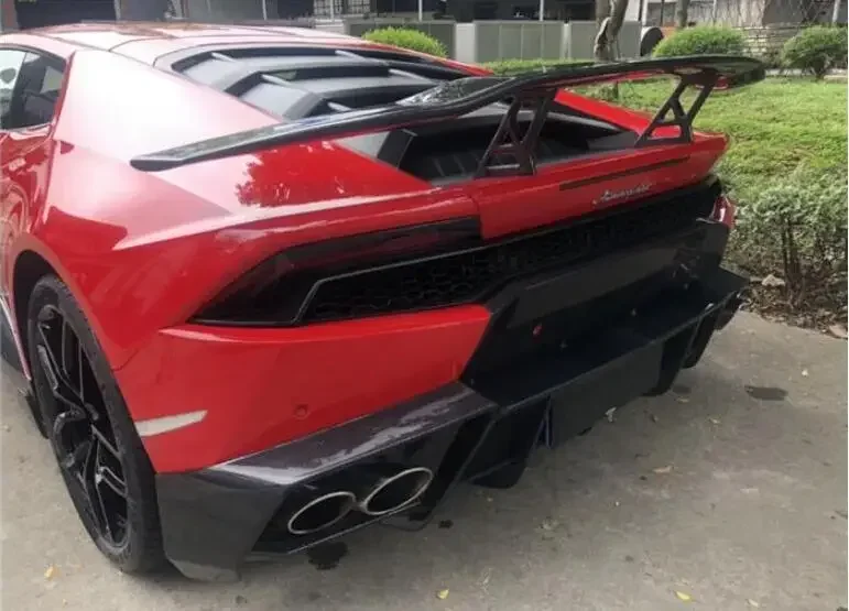 لامبورغيني هوراكان LP580 LP610 ألياف الكربون الحقيقية سيارة المصد الأمامي الشفاه الخلفي الناشر جذع المفسد الجانب التنانير طقم الجسم