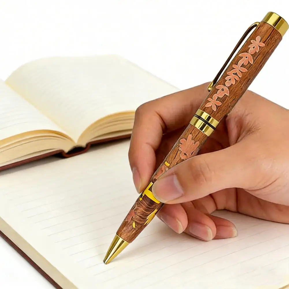 Durable Ballpoint Pen Vintage Ballpoint Pen with Gift Box Quick-drying Stainless Steel Nib Writing Instrument God We Trust