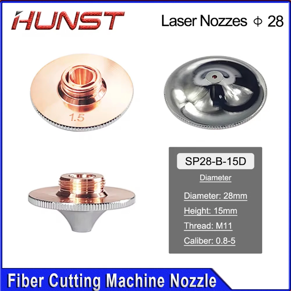 HUNST 10 قطع Raytools فوهة ليزر طبقة واحدة ومزدوجة قطرها 28 مللي متر قطر 0.8-4.0 رأس قطع الألياف المناسب