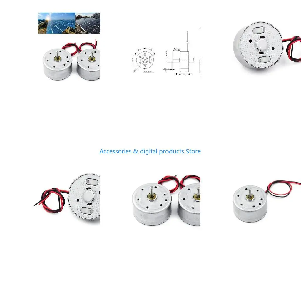 77JD Handheld Fan Motor Fast Speed DC1.5V-6.0V Voltages Ranging RF300 Fan Motor