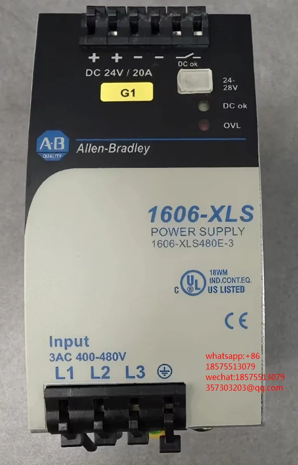 

For Allen-Bradley 1606-XLS480E-3 Power Supply 3AC 400-480V 24V/20A Module 1 Piece