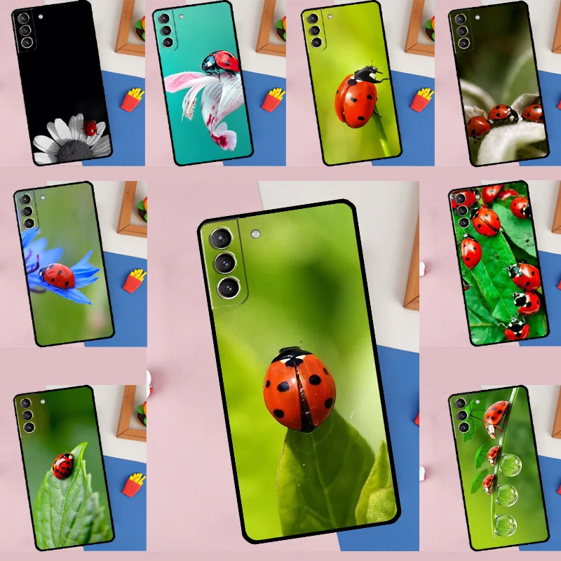 Seven-Star Ladybug Case For Samsung Galaxy S21 S22 S23 Ultra S9 S10 S22 S23 Plus Note 10 20 Ultra S20 FE S21 FE Cover