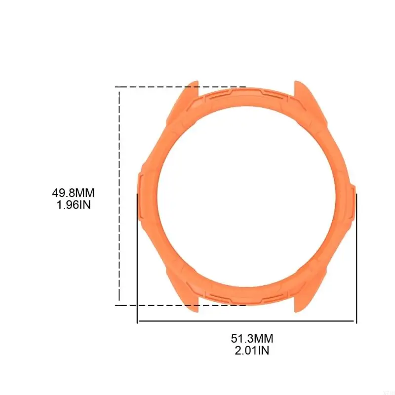 X7JB Sleek Silicone Case Watch Rrotective Case Medio Portector para Garminpix 47 mm