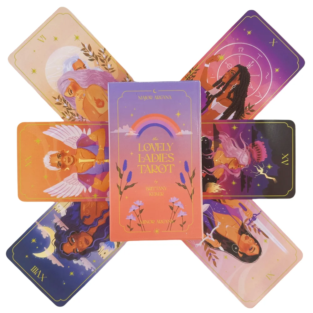 

The Lovely Ladies Tarot Cards Board Game Deck Divination Oracle Cards English Vision Fortune Telling Family Party Game Edition
