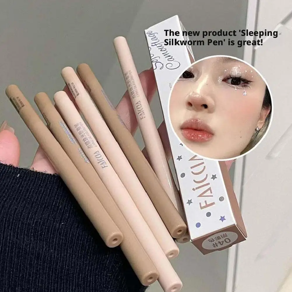 Lying Silkworm Eyeliner Pencil Matte Highlighter Liquid Liner Pen Long Lasting Waterproof Charming Shiny Cosmetics For Makeup