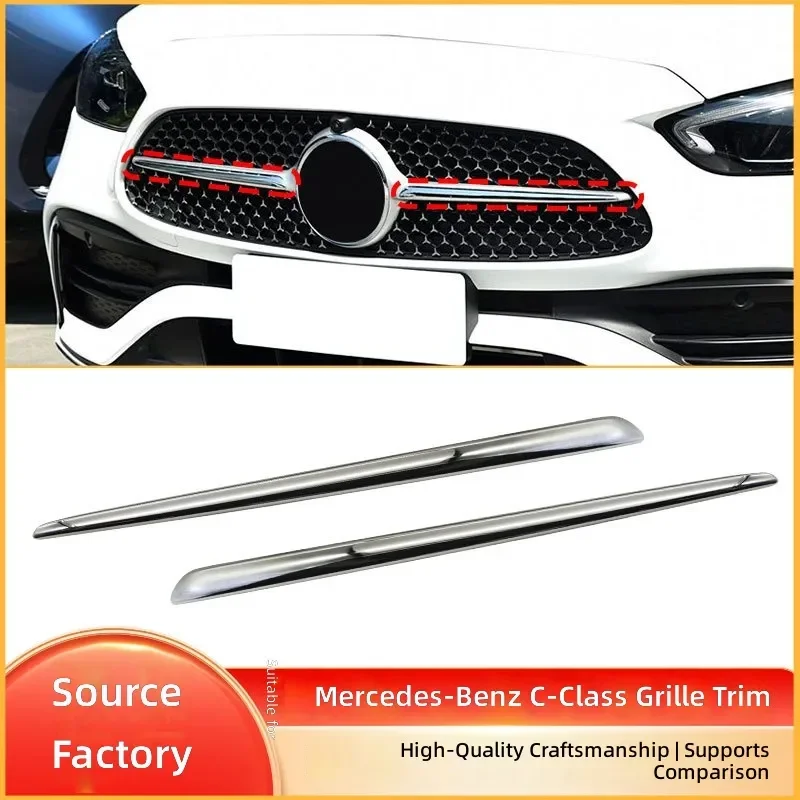 For Mercedes Benz C Class W206 Front Bumper Grille Trim Strip Chrome Decorative Molding 2068886300 2022 2023 2024
